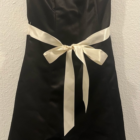 Gunne Sax Jessica McClintock formal black with white lace dress 7/8 vintage - Picture 6 of 11